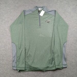 Minnesota‎ Wild Shirt Mens Small Green NHL Hockey Quarter Zip Pullover Top